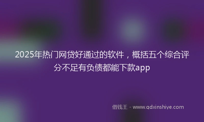 2025年热门网贷好通过的软件，概括五个综合评分不足有负债都能下款app