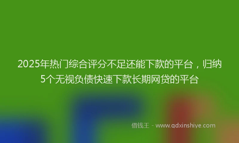 2025年热门综合评分不足还能下款的平台，归纳5个无视负债快速下款长期网贷的平台