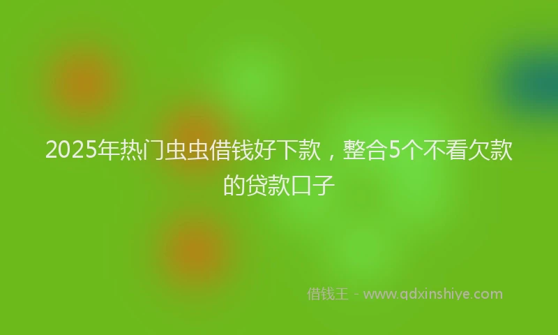 2025年热门虫虫借钱好下款，整合5个不看欠款的贷款口子