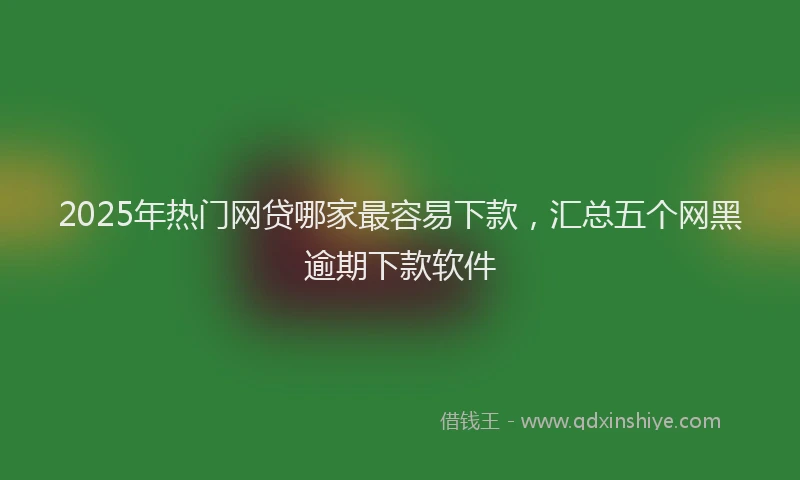 2025年热门网贷哪家最容易下款，汇总五个网黑逾期下款软件