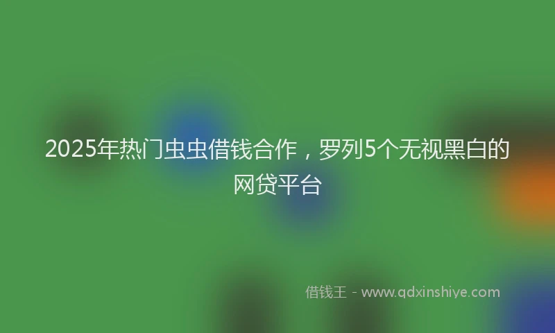 2025年热门虫虫借钱合作，罗列5个无视黑白的网贷平台