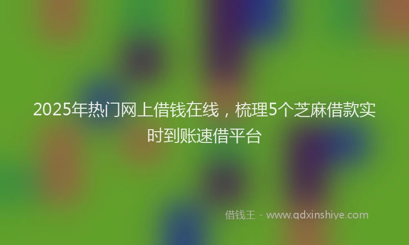 2025年热门网上借钱在线，梳理5个芝麻借款实时到账速借平台
