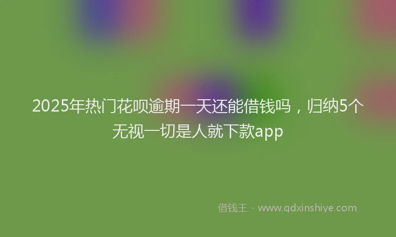 2025年热门花呗逾期一天还能借钱吗，归纳5个无视一切是人就下款app