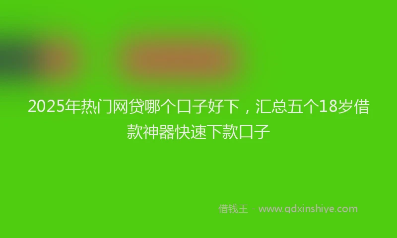 2025年热门网贷哪个口子好下，汇总五个18岁借款神器快速下款口子
