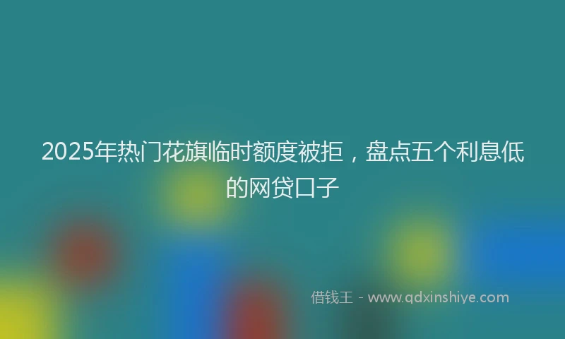 2025年热门花旗临时额度被拒，盘点五个利息低的网贷口子