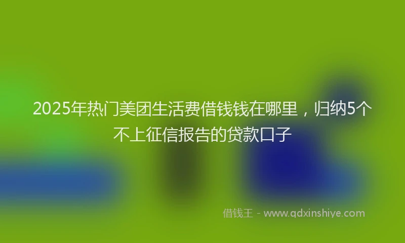 2025年热门美团生活费借钱钱在哪里，归纳5个不上征信报告的贷款口子
