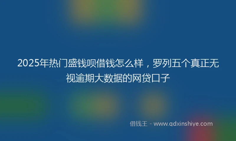 2025年热门盛钱呗借钱怎么样，罗列五个真正无视逾期大数据的网贷口子