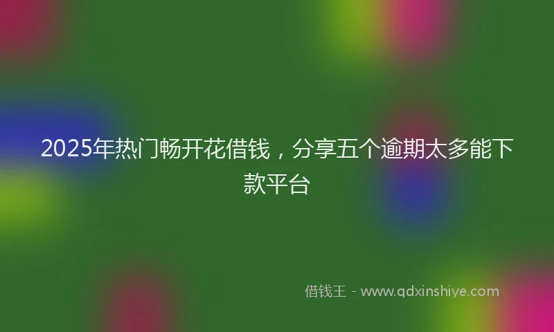 2025年热门畅开花借钱，分享五个逾期太多能下款平台