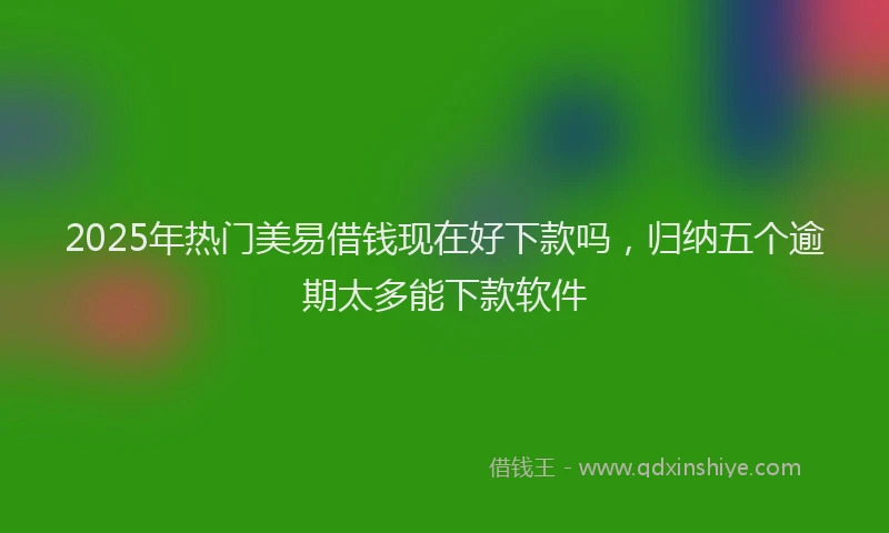 2025年热门美易借钱现在好下款吗，归纳五个逾期太多能下款软件