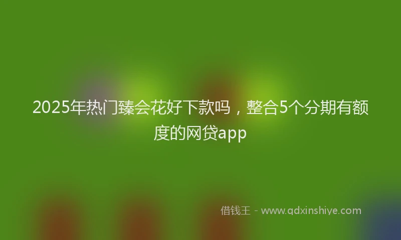 2025年热门臻会花好下款吗，整合5个分期有额度的网贷app