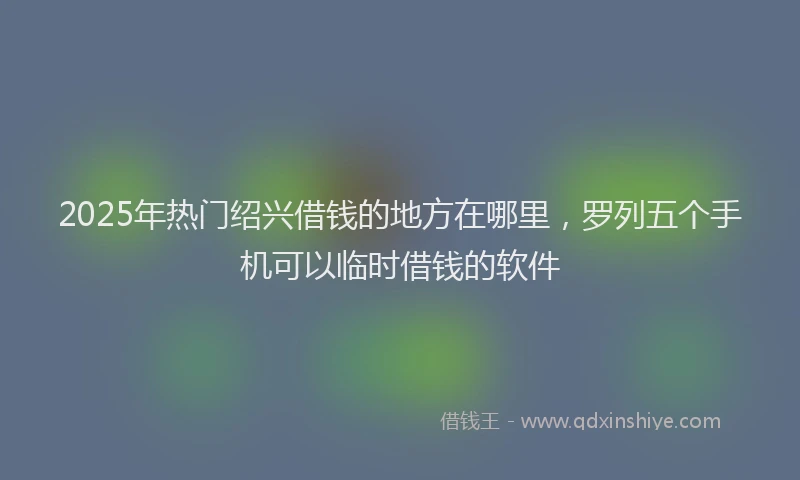 2025年热门绍兴借钱的地方在哪里，罗列五个手机可以临时借钱的软件