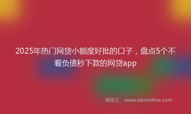2025年热门网贷小额度好批的口子，盘点5个不看负债秒下款的网贷app