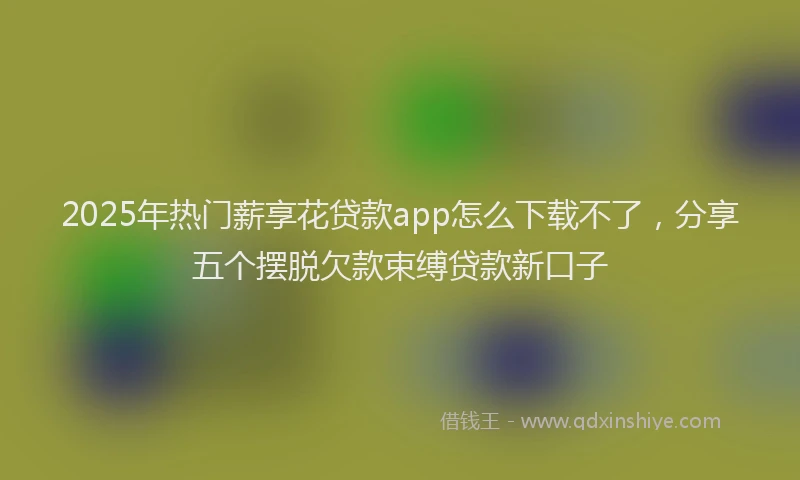 2025年热门薪享花贷款app怎么下载不了，分享五个摆脱欠款束缚贷款新口子