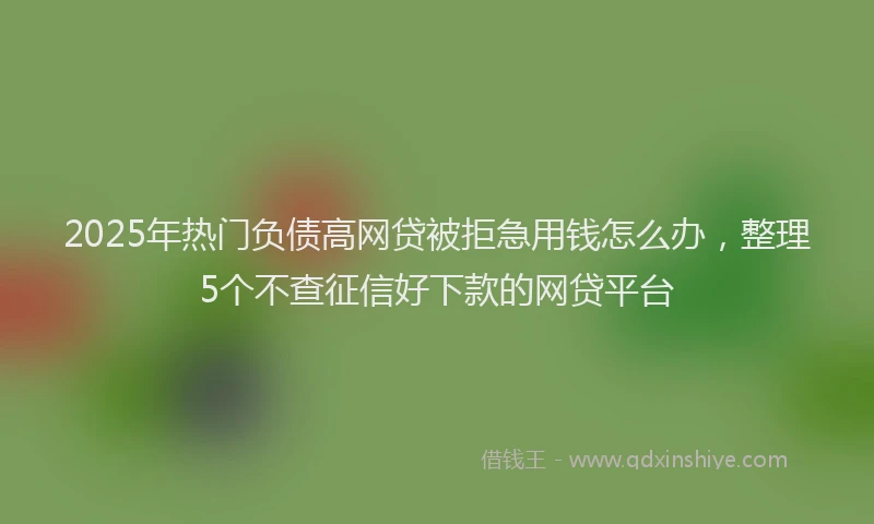 2025年热门负债高网贷被拒急用钱怎么办，整理5个不查征信好下款的网贷平台