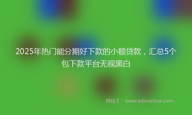 2025年热门能分期好下款的小额贷款，汇总5个包下款平台无视黑白