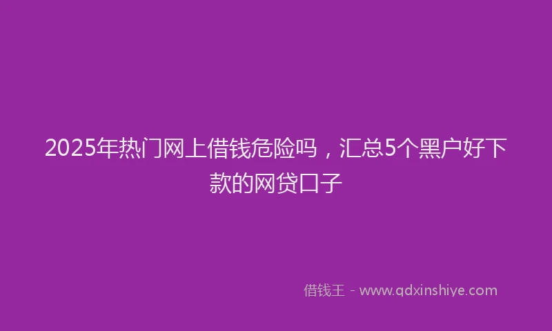 2025年热门网上借钱危险吗，汇总5个黑户好下款的网贷口子