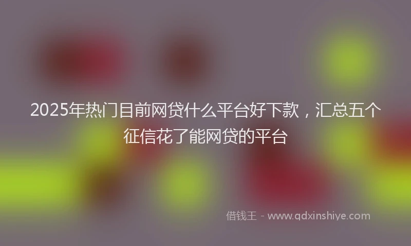 2025年热门目前网贷什么平台好下款，汇总五个征信花了能网贷的平台