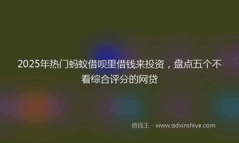 2025年热门蚂蚁借呗里借钱来投资，盘点五个不看综合评分的网贷