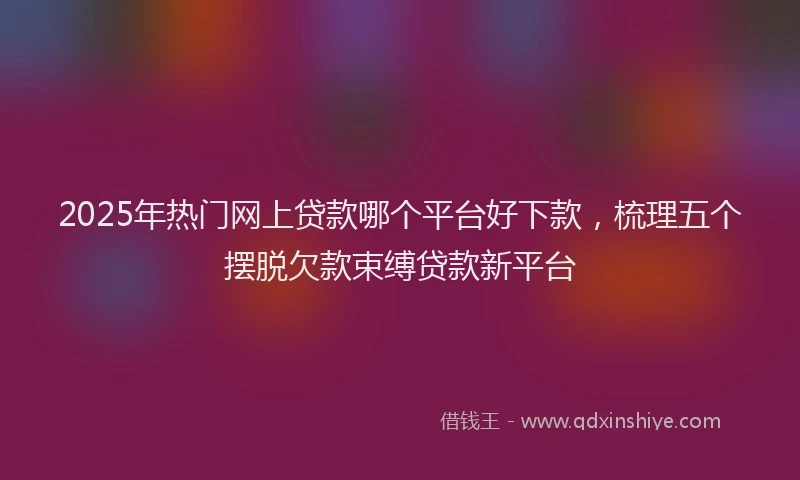 2025年热门网上贷款哪个平台好下款，梳理五个摆脱欠款束缚贷款新平台