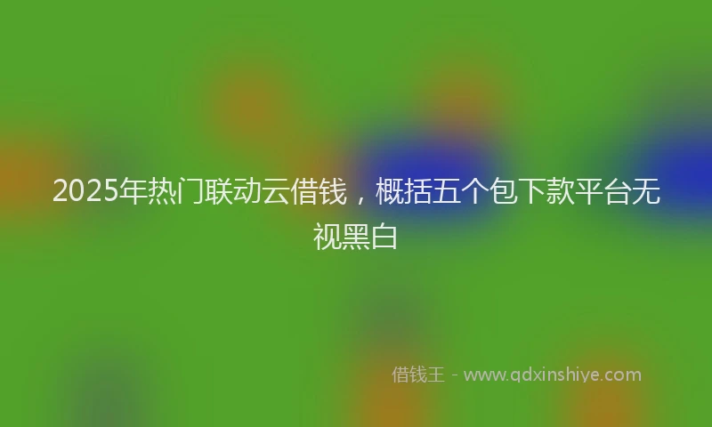 2025年热门联动云借钱，概括五个包下款平台无视黑白