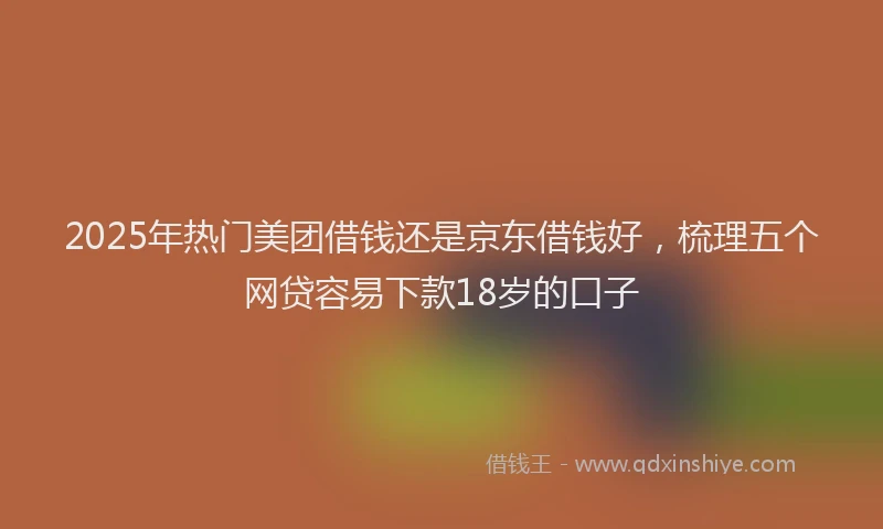 2025年热门美团借钱还是京东借钱好，梳理五个网贷容易下款18岁的口子