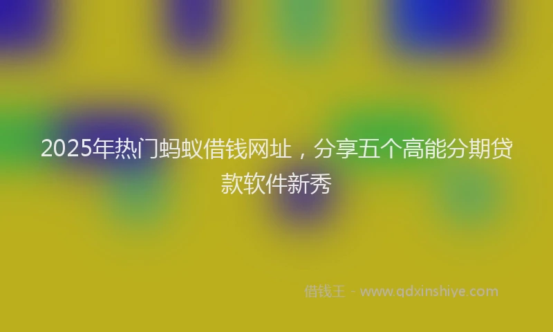 2025年热门蚂蚁借钱网址，分享五个高能分期贷款软件新秀