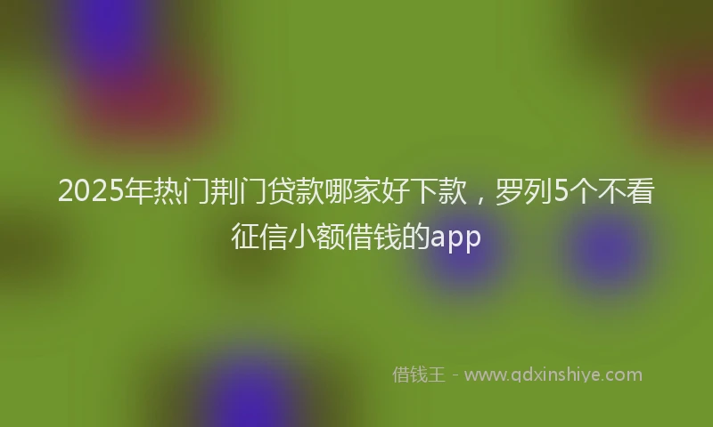 2025年热门荆门贷款哪家好下款，罗列5个不看征信小额借钱的app