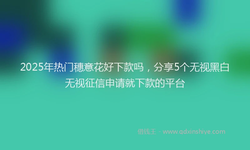 2025年热门穗意花好下款吗，分享5个无视黑白无视征信申请就下款的平台