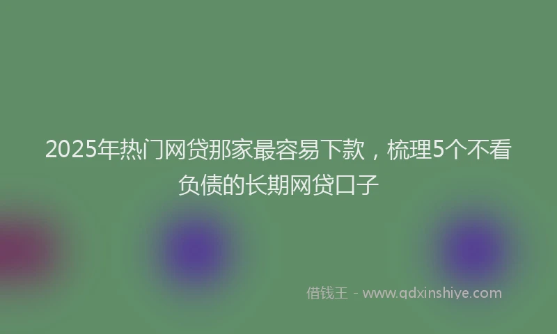 2025年热门网贷那家最容易下款，梳理5个不看负债的长期网贷口子