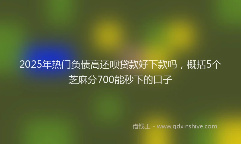 2025年热门负债高还呗贷款好下款吗，概括5个芝麻分700能秒下的口子