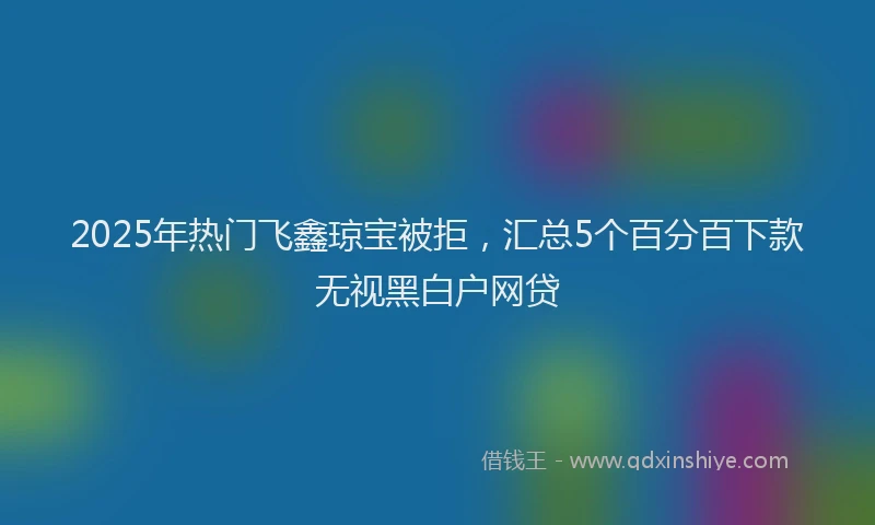 2025年热门飞鑫琼宝被拒，汇总5个百分百下款无视黑白户网贷