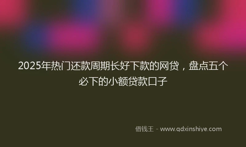2025年热门还款周期长好下款的网贷，盘点五个必下的小额贷款口子