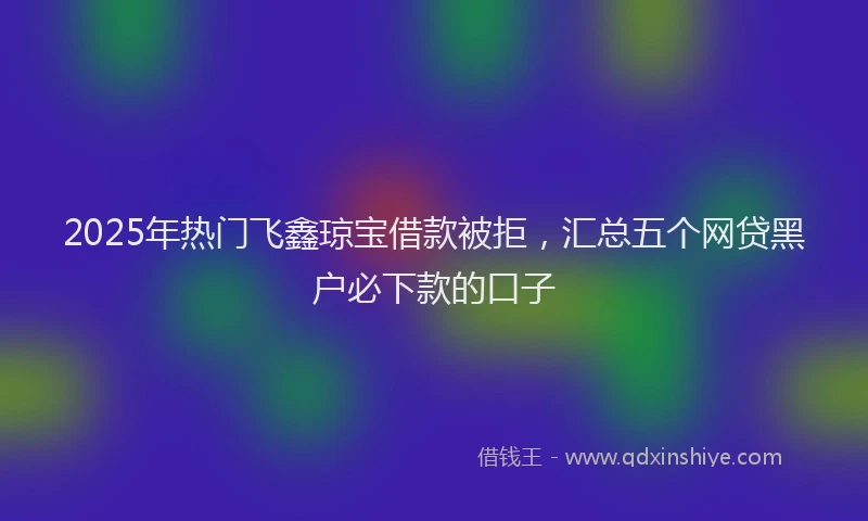2025年热门飞鑫琼宝借款被拒，汇总五个网贷黑户必下款的口子