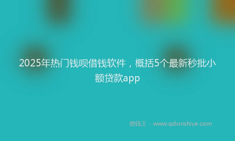 2025年热门钱呗借钱软件，概括5个最新秒批小额贷款app