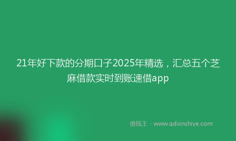 21年好下款的分期口子2025年精选，汇总五个芝麻借款实时到账速借app