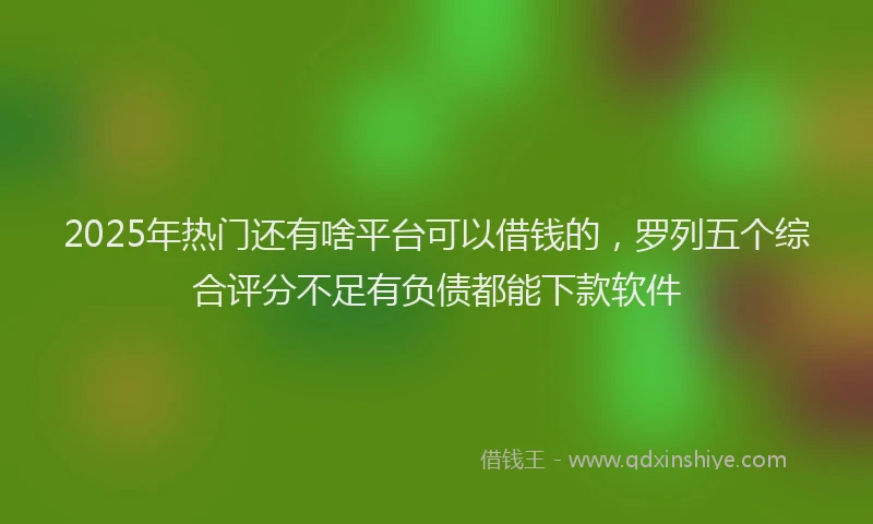 2025年热门还有啥平台可以借钱的，罗列五个综合评分不足有负债都能下款软件