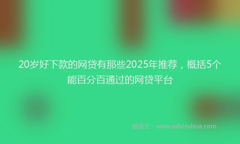 20岁好下款的网贷有那些2025年推荐，概括5个能百分百通过的网贷平台