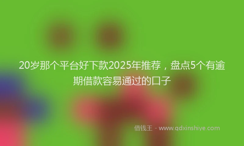 20岁那个平台好下款2025年推荐，盘点5个有逾期借款容易通过的口子