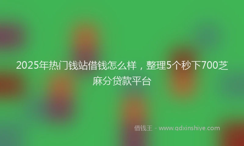 2025年热门钱站借钱怎么样，整理5个秒下700芝麻分贷款平台