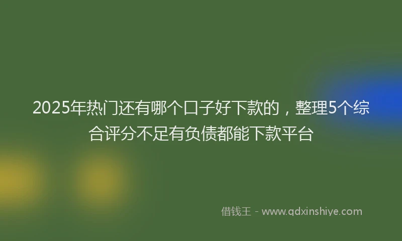 2025年热门还有哪个口子好下款的，整理5个综合评分不足有负债都能下款平台