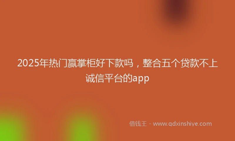 2025年热门赢掌柜好下款吗，整合五个贷款不上诚信平台的app