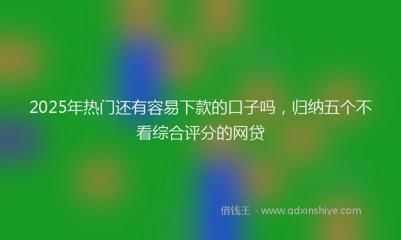 2025年热门还有容易下款的口子吗，归纳五个不看综合评分的网贷