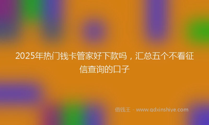 2025年热门钱卡管家好下款吗，汇总五个不看征信查询的口子