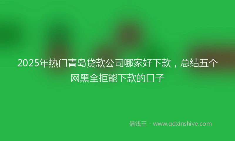 2025年热门青岛贷款公司哪家好下款，总结五个网黑全拒能下款的口子
