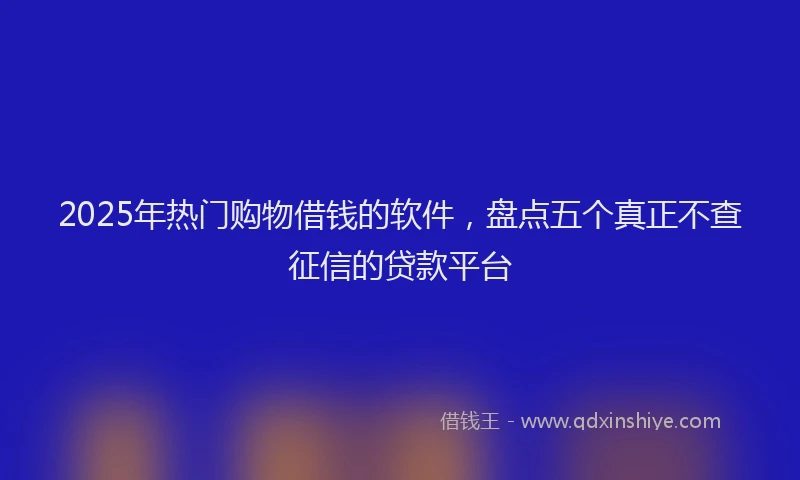 2025年热门购物借钱的软件，盘点五个真正不查征信的贷款平台