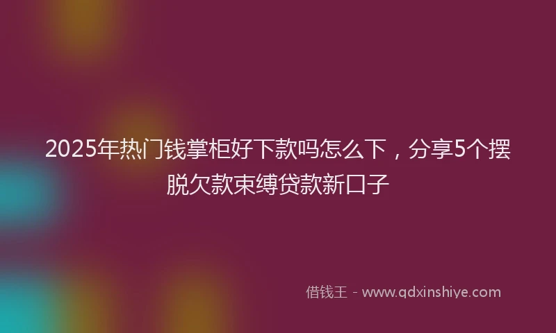 2025年热门钱掌柜好下款吗怎么下，分享5个摆脱欠款束缚贷款新口子