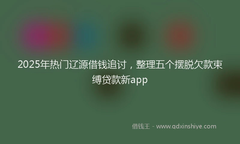 2025年热门辽源借钱追讨，整理五个摆脱欠款束缚贷款新app