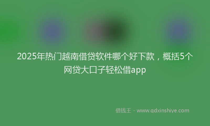 2025年热门越南借贷软件哪个好下款，概括5个网贷大口子轻松借app