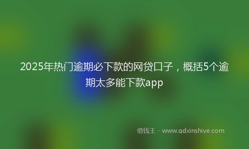 2025年热门逾期必下款的网贷口子，概括5个逾期太多能下款app