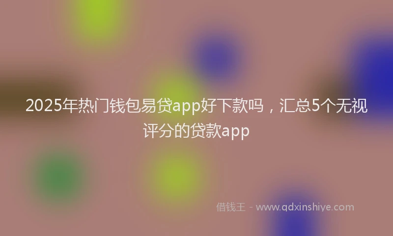 2025年热门钱包易贷app好下款吗，汇总5个无视评分的贷款app